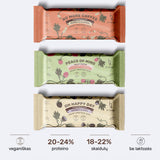 Kanapių proteino batonėliai - visų skonių rinkinys (3x4 vnt. dėžutė)