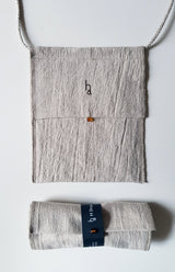 Rankų darbo krepšys iš kanapių pluošto (200x175mm)